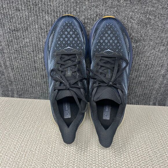 Hoka One One Clifton 9 Black Varsity Navy Blue Athletic Running Shoes Mens 10.5 main image 7